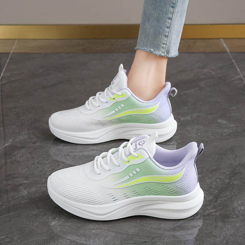 新品中考体育专用鞋女春季透气初中学生专业百搭跑步超轻便减震运