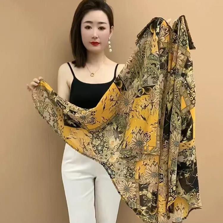 新品高档中老年女装时尚印花中长款衬衣宽松遮肉显瘦开衫薄款防晒