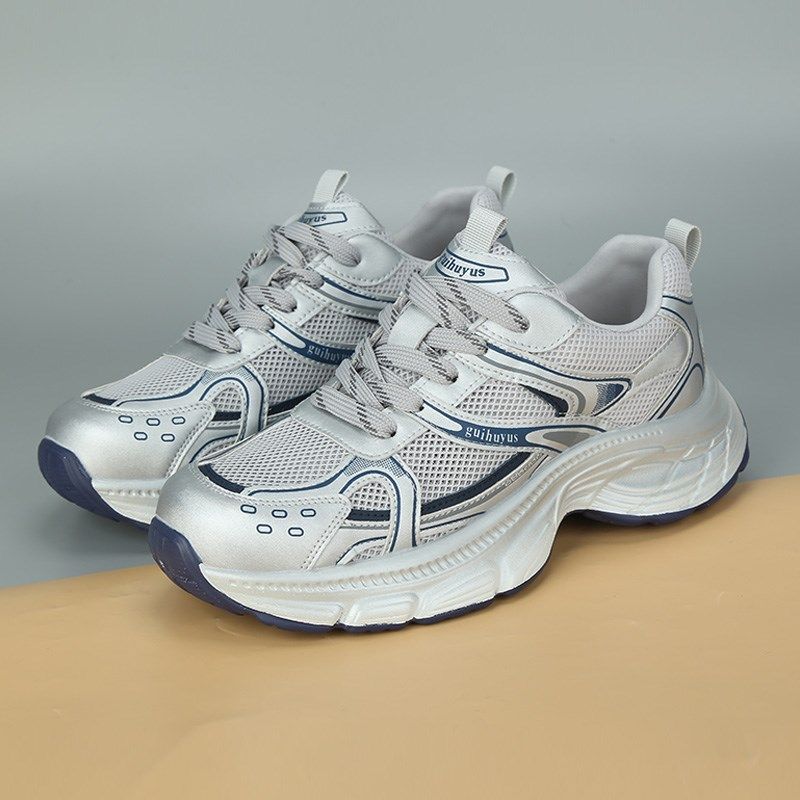 2025新d款时尚大码女鞋41一43春季厚底老爹鞋百搭网面显脚小休闲,女鞋,老爹鞋,淘宝优惠券,粉丝福利购,淘宝优惠卷