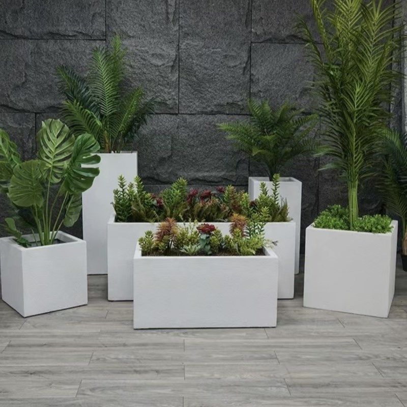 户外不锈钢花箱定制阳台种植箱广场商业街长方形花W坛铁艺成品花,家居饰品,花盆,淘宝优惠券,粉丝福利购,淘宝优惠卷