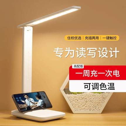 儿童台灯学习专用小台灯大学生写作业插电式充电式书桌阅读护眼灯