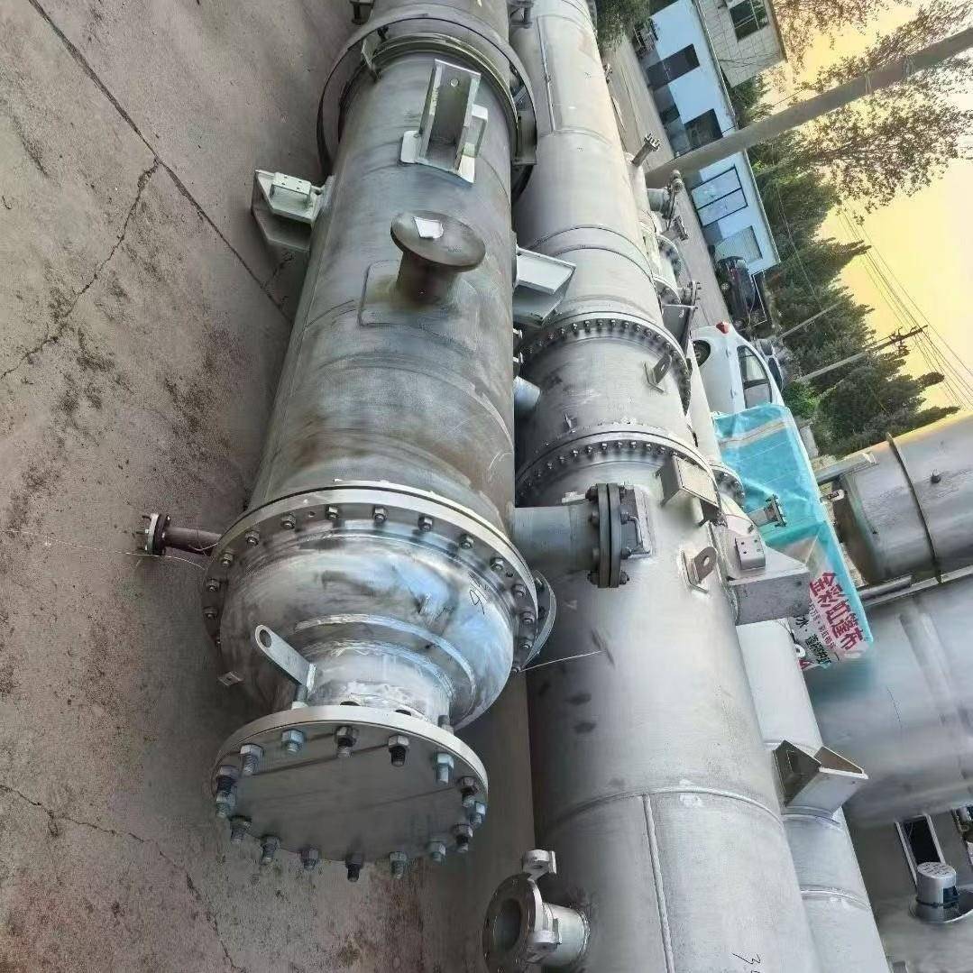 二手德国进口不锈钢列管式冷凝器管板一体缠绕冷凝器