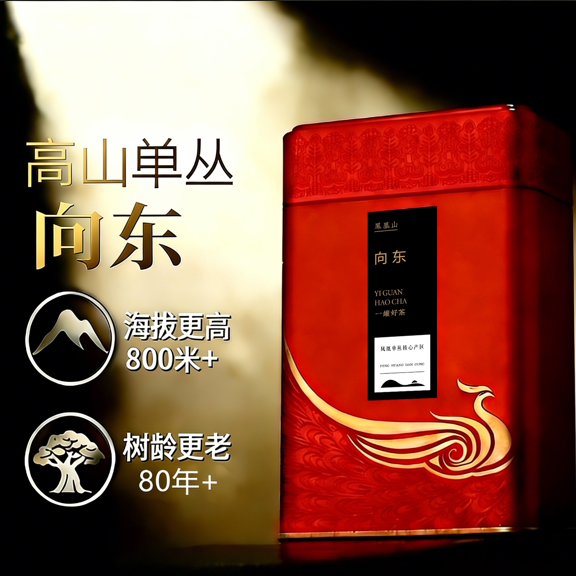高山老枞向东种凤凰单枞单丛茶叶罐装高山乌龙茶