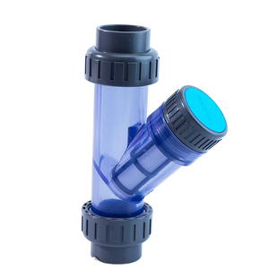 PVC透明过滤器Y型塑料管道自来水饮用水净化配件管件20目50