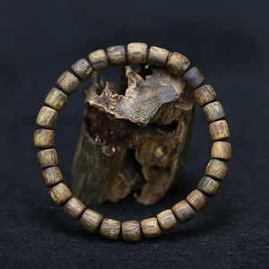 名木香府天然海南莺歌绿奇楠老料沉香手串九分沉随形文玩手錬男女