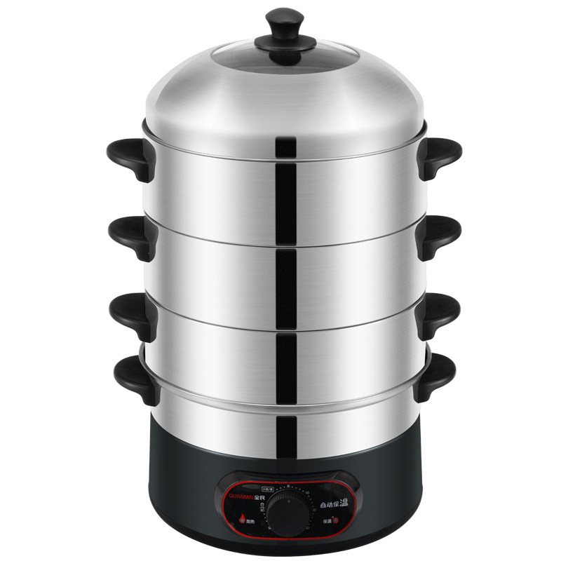 电蒸锅304不锈钢电蒸笼多功能预约定时保温快速蒸汽锅电蒸锅家用