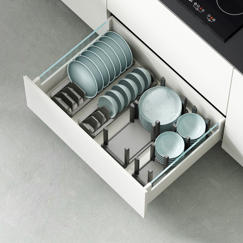 格麦 碗碟收纳架厨房柜内置碗架碗盘橱柜抽屉碗碟碗盘沥水分隔,厨房/烹饪用具,厨房置物架/置物柜/角架,淘宝优惠券,粉丝福利购,淘宝优惠卷