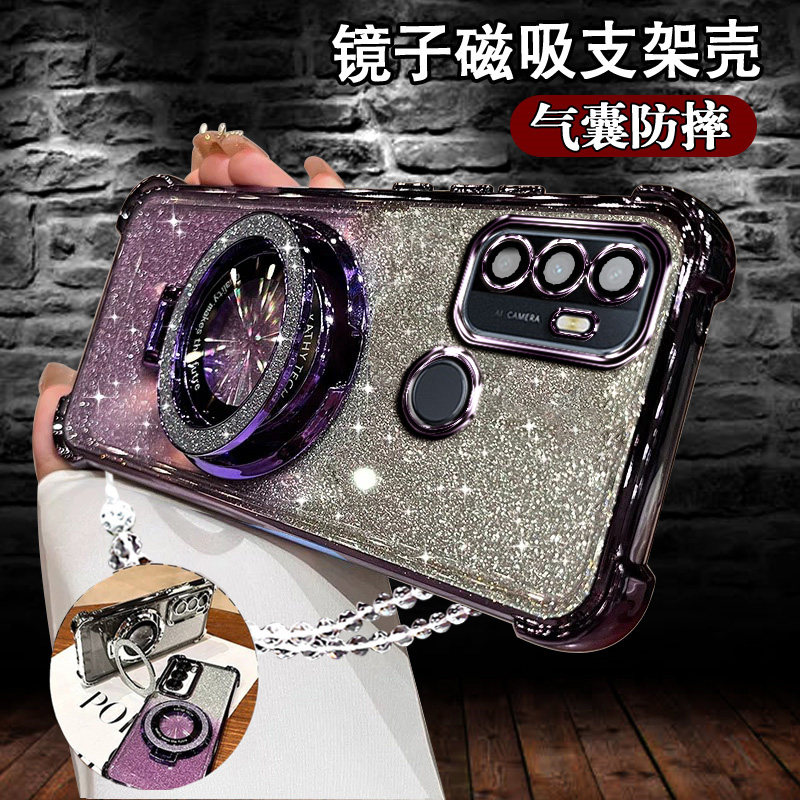 适用oppoA32新款手机壳A32磁吸支架oppo保护a11s硅胶套PDVM00镜头膜全包opp0A11s闪粉软壳A32气囊oppoa32外壳