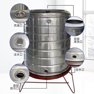 储水桶圆形酒缸蓄水大 04不锈钢水箱加n厚酒罐楼顶水塔太阳能立式