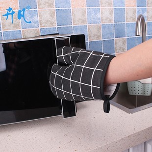 加厚微波炉手套隔热烤箱用烘焙烤炉高温家用厨房厚棉手套 2只装