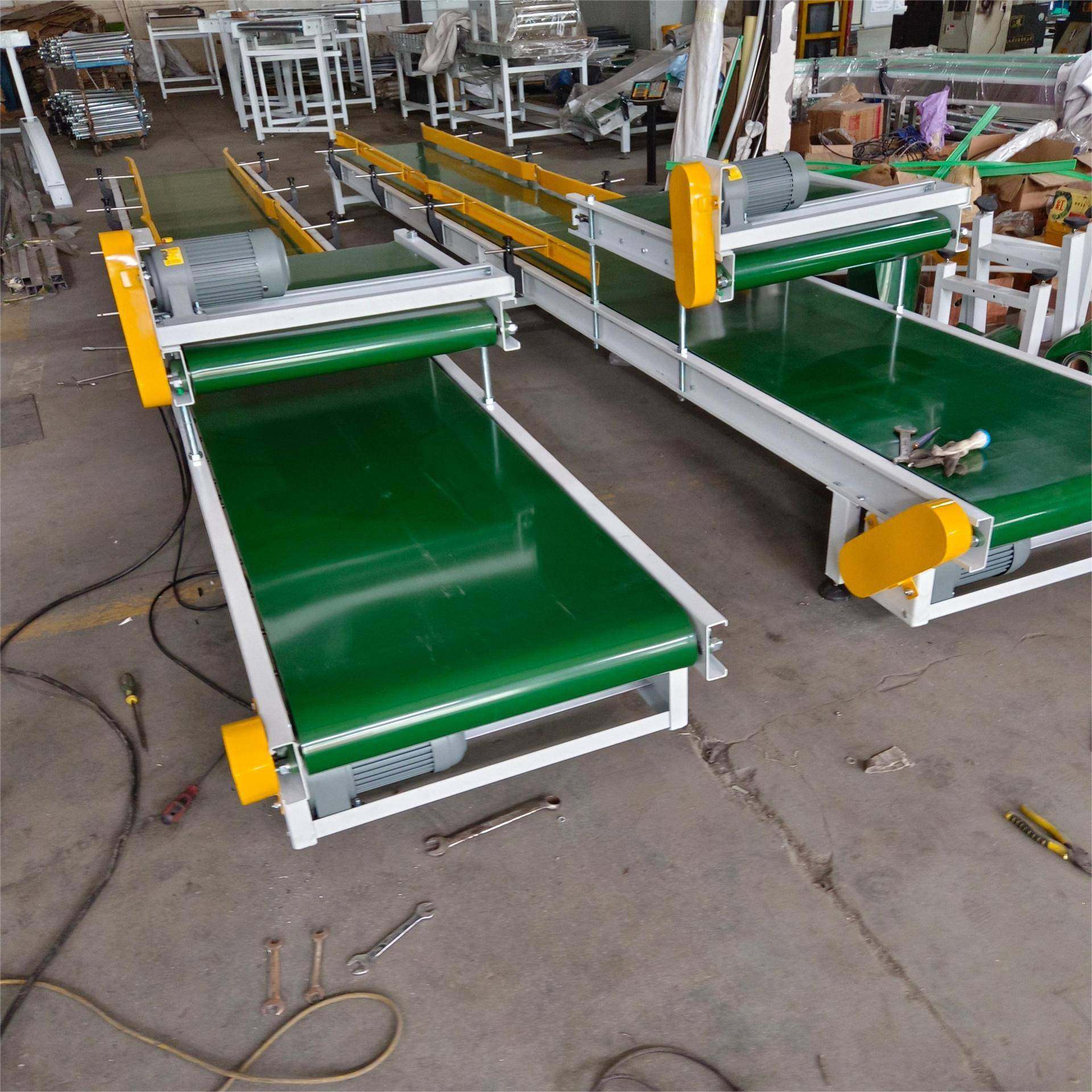 25kg面粉腻子粉砂浆瓷砖胶双层皮带压包码垛皮带输送机