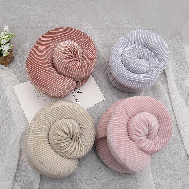 记忆棉枕头脖枕可收纳u形飞机旅行枕颈椎枕头细条纹记忆棉U型枕