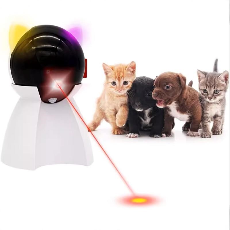 猫咪玩具激光逗猫l器智能自嗨解闷猫狗玩具LED发光可吸附可充电