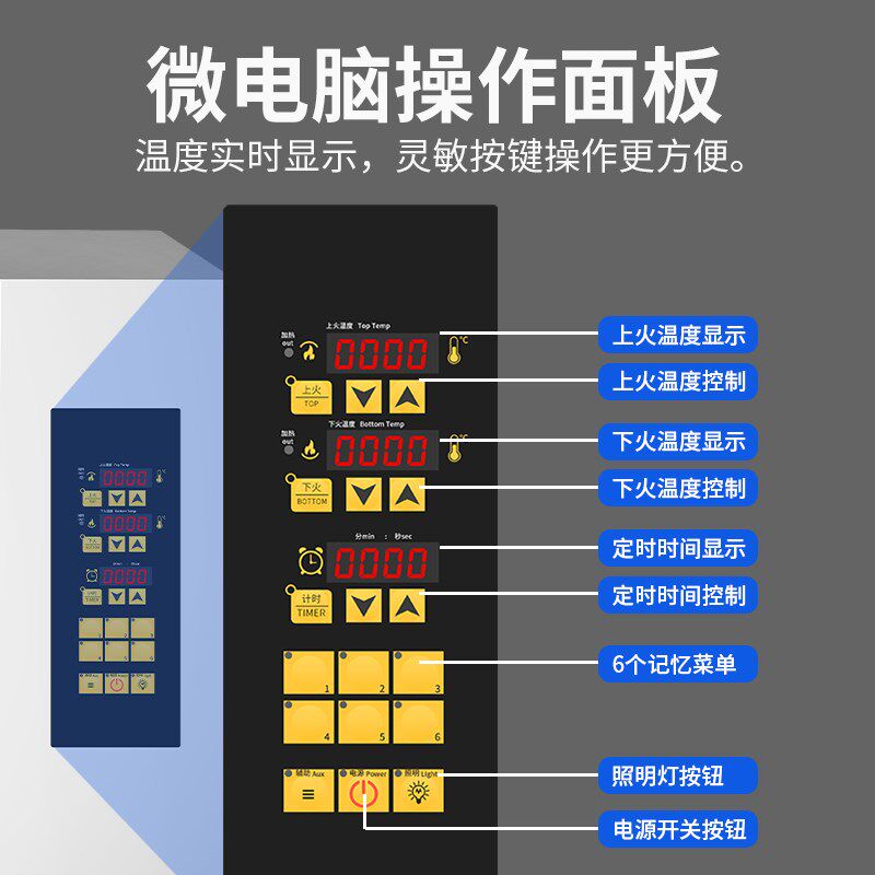 电烤箱商用披萨烤箱烤面包蛋糕披萨炉两L层烘焙烤箱全自动电烤箱