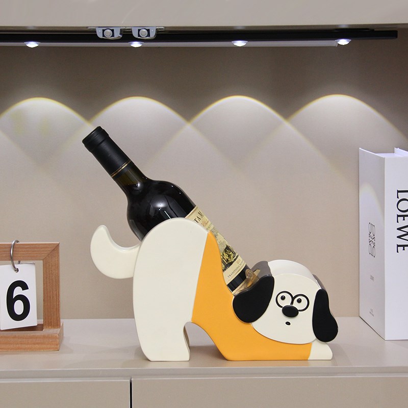 可爱长耳狗红酒架摆件客厅酒柜餐边展F示柜装饰品葡萄酒托乔迁礼