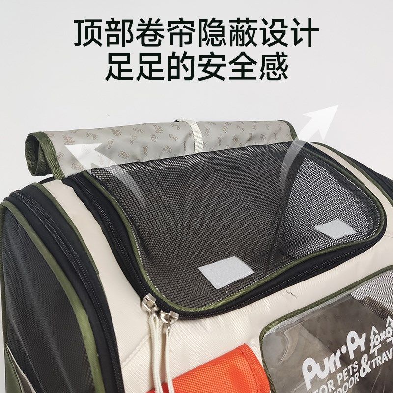 咕噜大容量猫包外出便携透气太空舱猫O咪双肩背包宠物包