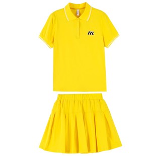 夏季学院风d网球裙女套装时尚减龄休闲运动裤裙百褶裙两件套新款