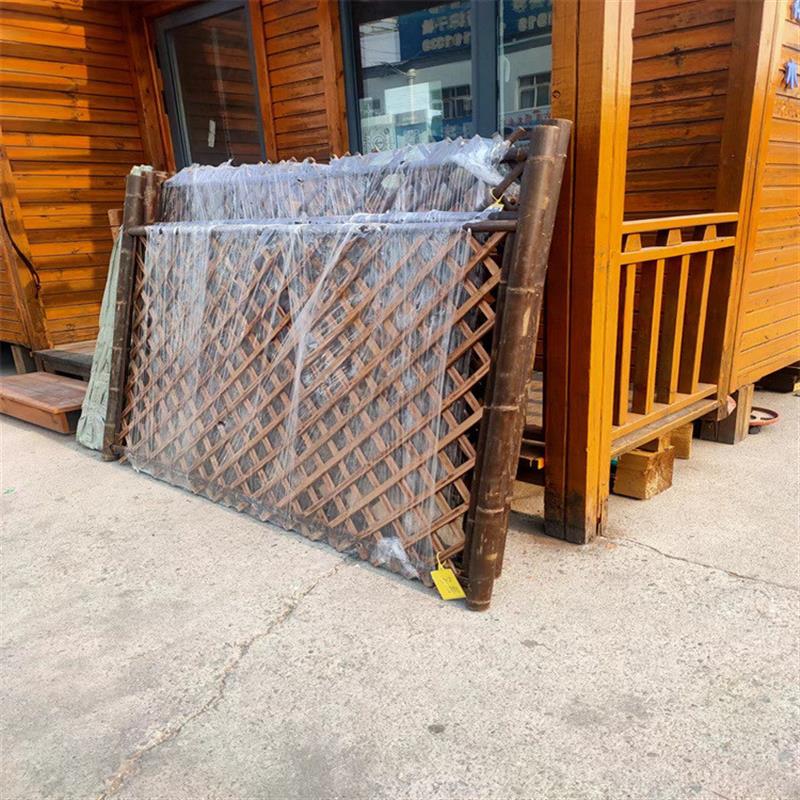 竹篱笆伸缩栅栏花园围栏白竹庭院护栏围墙竹竿菜园防腐竹栅栏伸缩