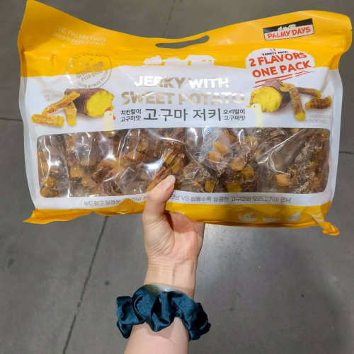 Costco代购 PALMY DAYS帕美德宠物狗狗零食鸡鸭肉缠薯条100g*10袋
