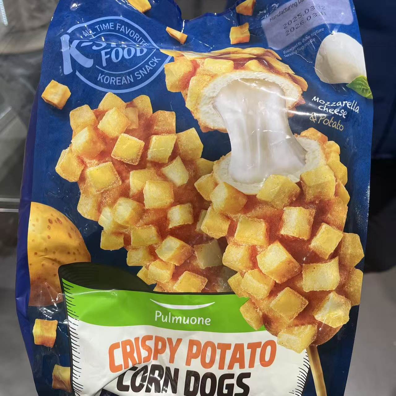 顺丰冷链 上海costco开市客代购圃美多韩式香脆土豆热狗棒90g*8