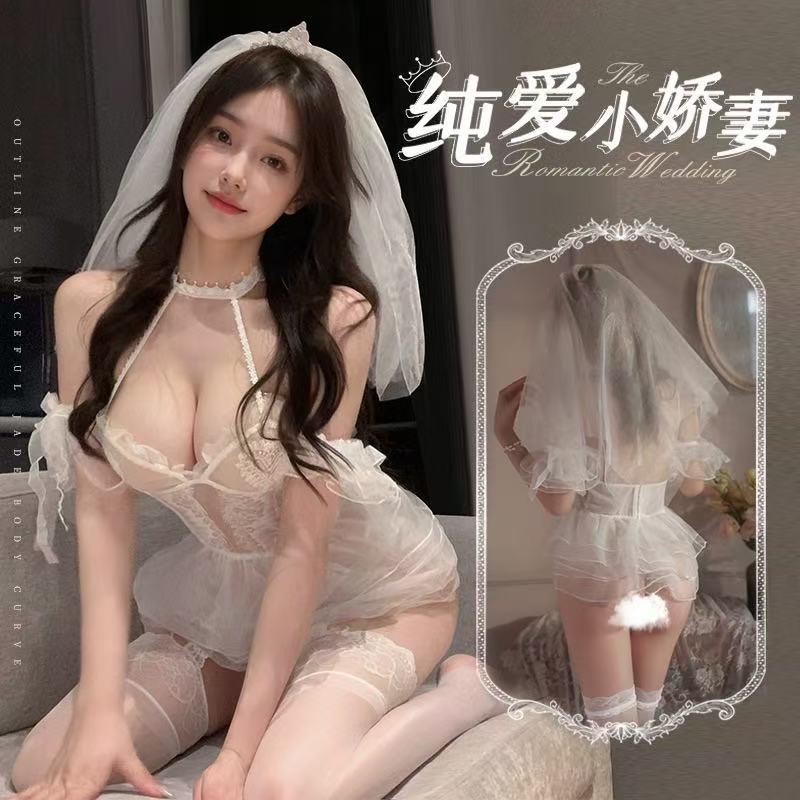 情感婚纱套装禁欲系qqny内衣性感刺激勾魂床上纯欲服趣味新娘制服