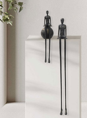 酒店抽象雕塑人物l摆件现代样板间售楼处大型落地玻璃钢人像艺术