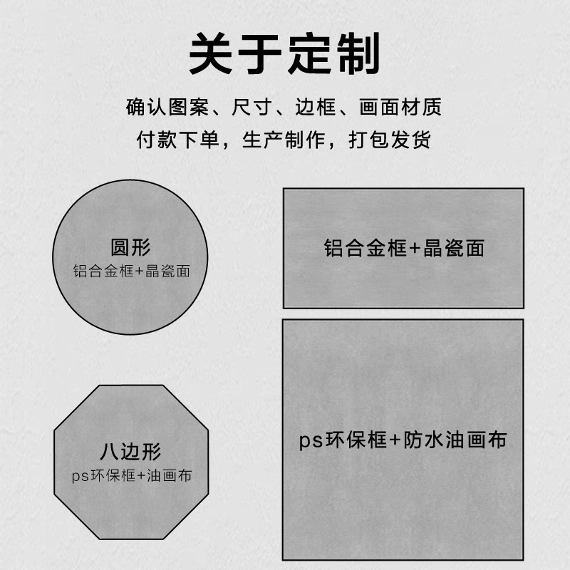 来图定制装饰画客厅玄关挂画办公室茶室国画字P画无框画实木带框