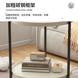 可移动茶几沙发边柜家用小边几阳台桌子牀头置物架子简约带轮茶台
