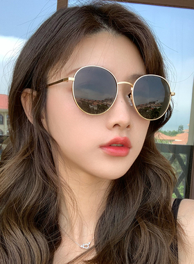 超轻复古圆形近视墨镜女夏防晒可配带度数偏光太阳眼镜韩版潮小脸