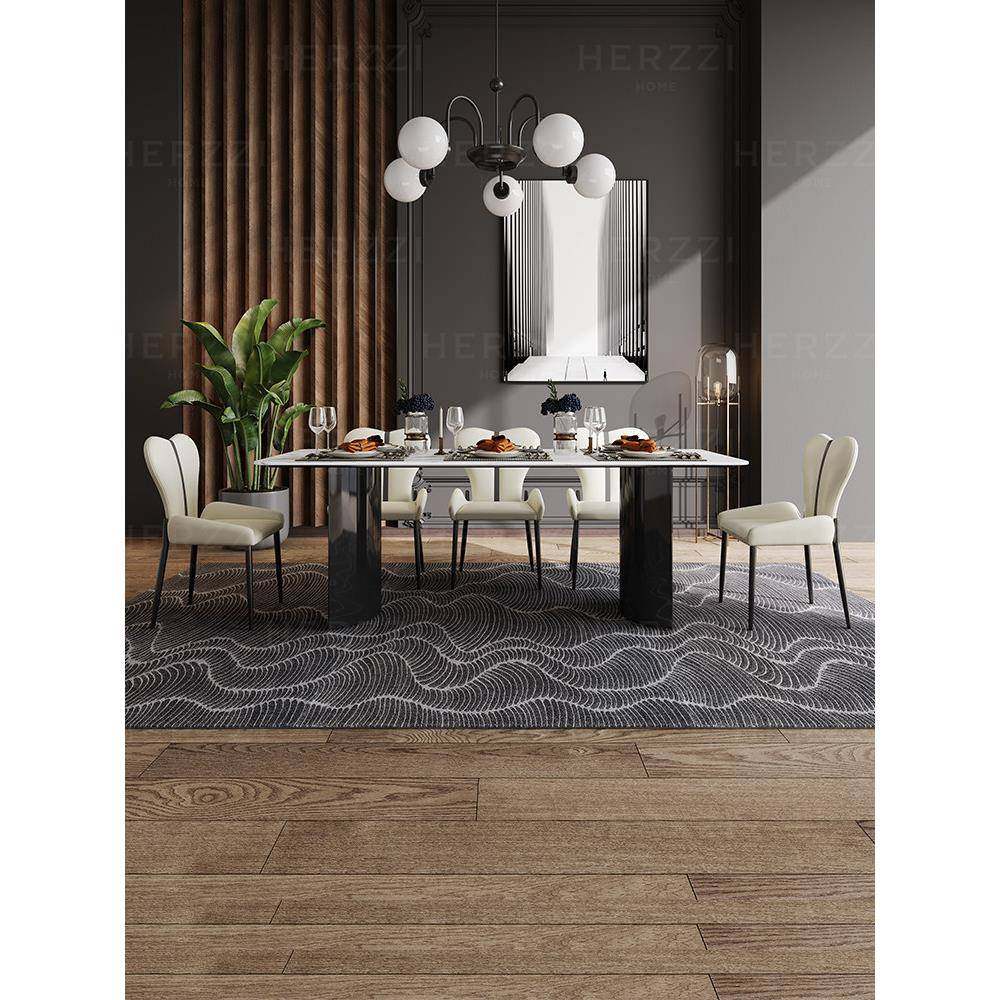 Herzzi现代极简主义意大利Normcore不锈钢镜面餐桌和椅子组合可访,住宅家具,岩板餐桌,淘宝优惠券,粉丝福利购,淘宝优惠卷