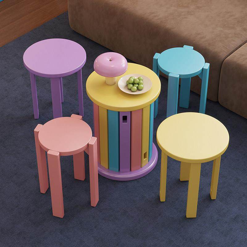 多巴胺叠叠乐凳子实木家用可叠放餐桌组合凳堆叠餐凳备用圆凳椅子,住宅家具,其它凳子,淘宝优惠券,粉丝福利购,淘宝优惠卷