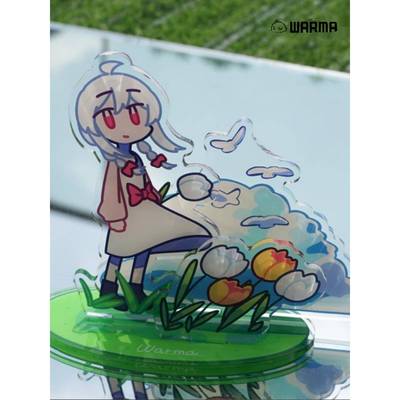 warma蓝天白云多插场景双面亚克力立牌沃玛养鸡场