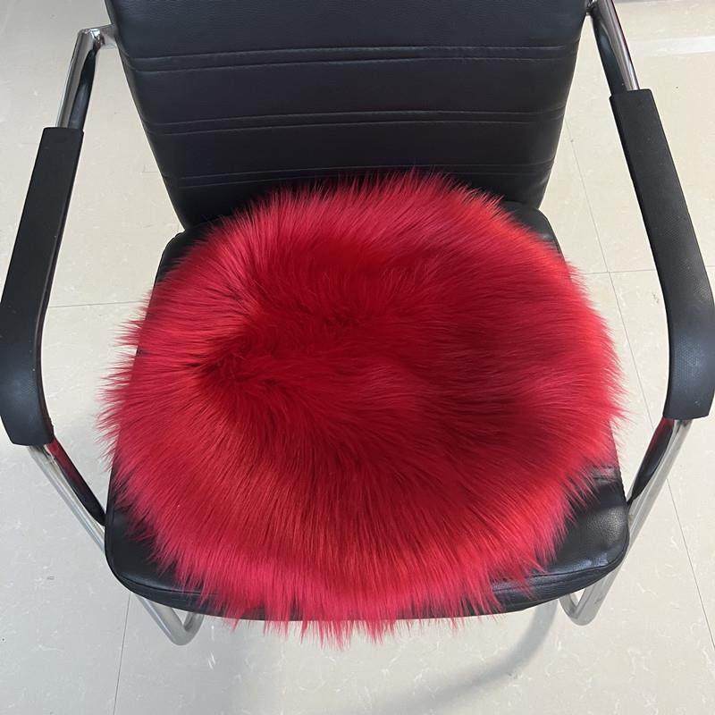 大红色长毛绒办公室椅子座垫加厚沙发圆形坐垫电脑椅垫餐桌椅垫子,居家布艺,椅垫,淘宝优惠券,粉丝福利购,淘宝优惠卷