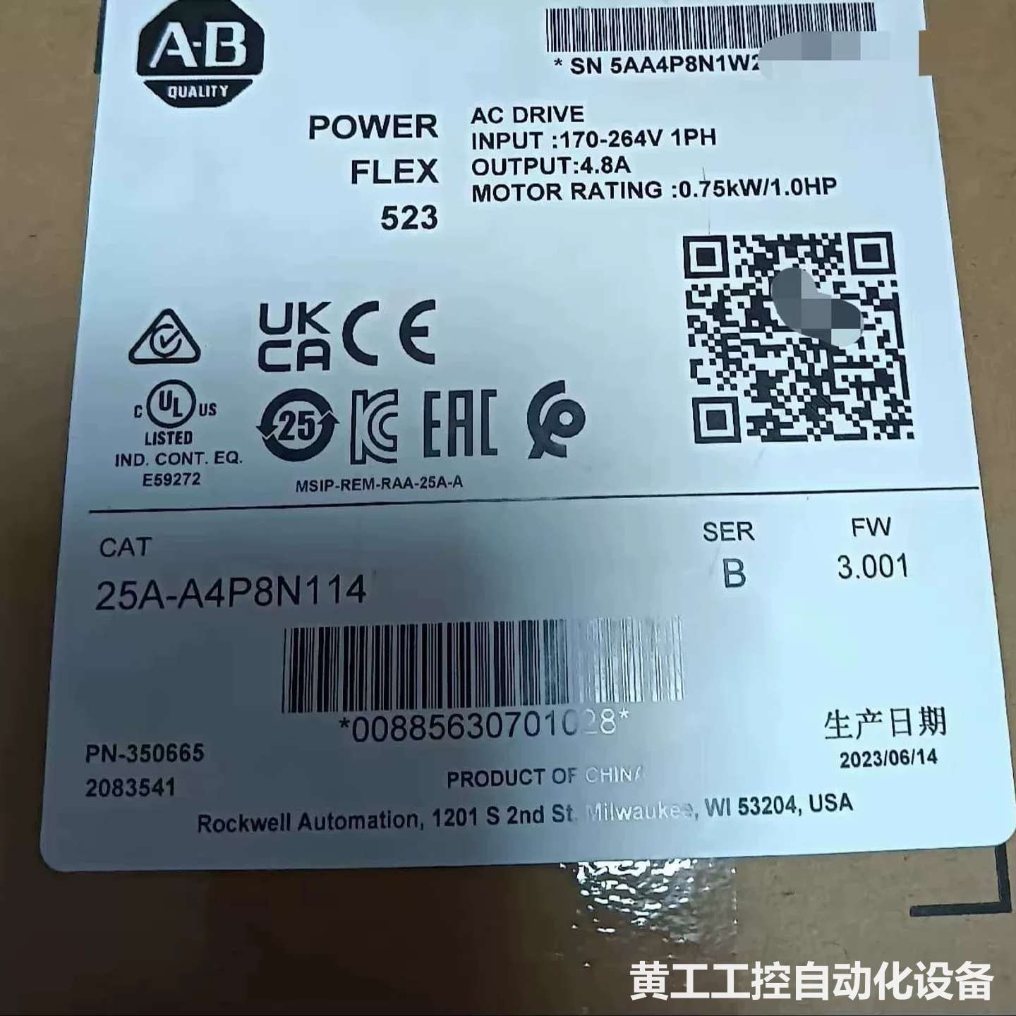 25A-A8P0N114全新原装现货 质保 标价 到货了通知