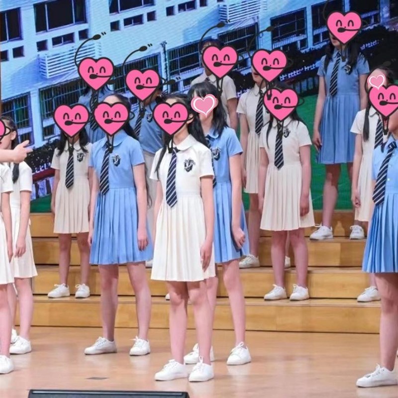 新款儿童合唱服演出服中学生小学生大合唱团男女童爱祖国朗诵服装