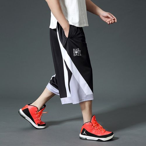 100-380斤胖子中裤沙滩裤学生篮球短裤男休闲运动七分大裤衩宽松