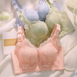 五排扣聚拢调整型文胸无钢圈小胸收副乳内衣539 2.5厘米中厚杯