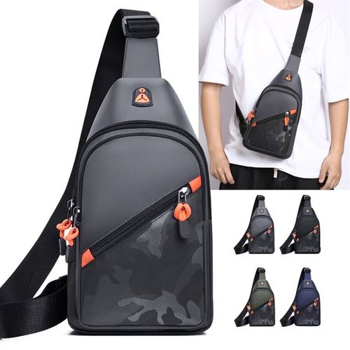 新款男士胸包斜挎单肩包胸前包尼龙休闲包韩版小背包男包潮流腰包
