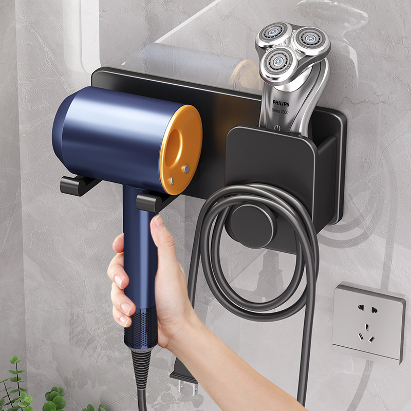 吹风机置物架免打孔浴室挂架壁挂式家用收纳卫生间风筒吹风支架子,家庭/个人清洁工具,吹风机置物架,淘宝优惠券,粉丝福利购,淘宝优惠卷