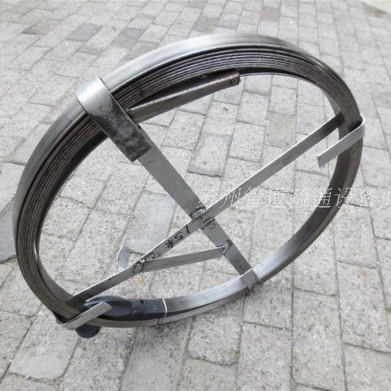 手动管道疏通钢带疏通器钢片阴沟化粪池疏通机通条30mm3公分25米