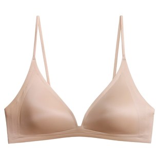 薄款 缎面内衣女深V细肩F带三角杯防下垂收副乳文胸罩 夏季 法式