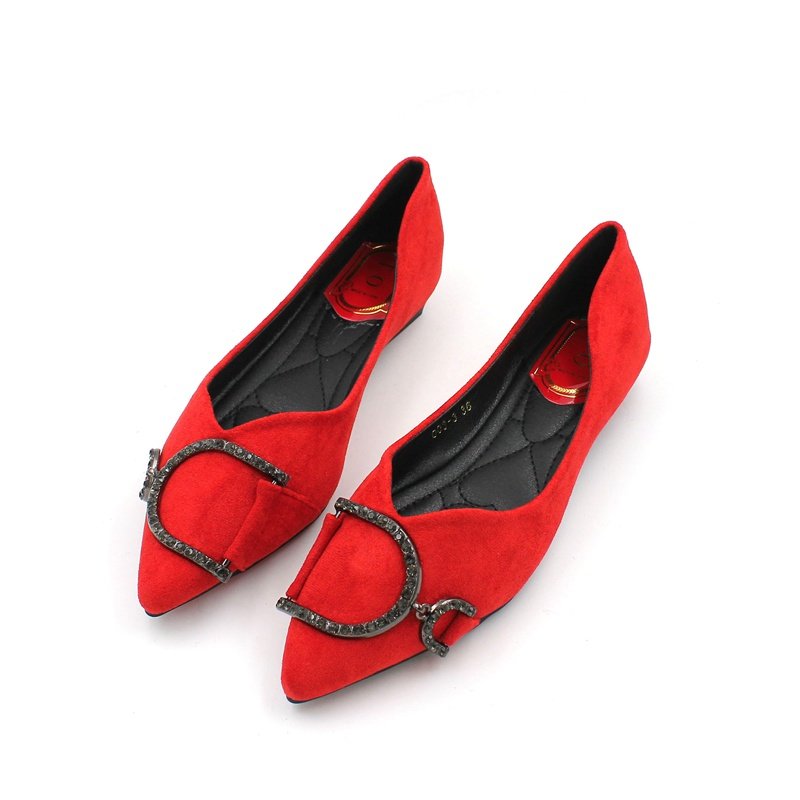 尖头平底鞋女单鞋2021秋款四季单鞋低跟K黑色工作鞋粗跟小跟女鞋,女鞋,浅口单鞋,淘宝优惠券,粉丝福利购,淘宝优惠卷