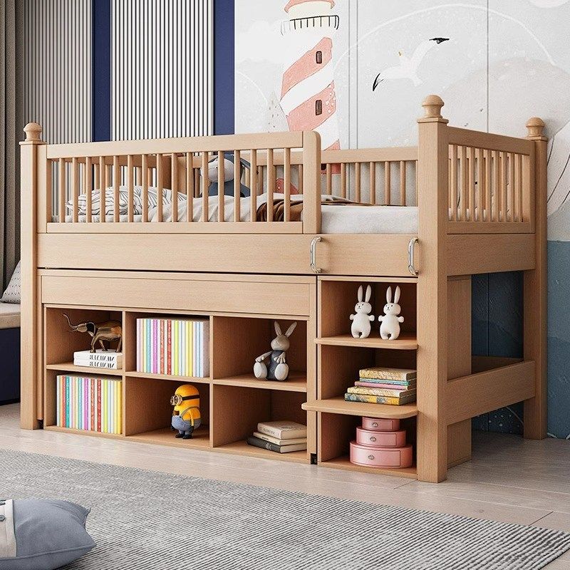 实木儿童床带衣柜收纳储物小户型简约书桌一体Q高低床多功能半高,住宅家具,儿童床/儿童抽拉床,淘宝优惠券,粉丝福利购,淘宝优惠卷