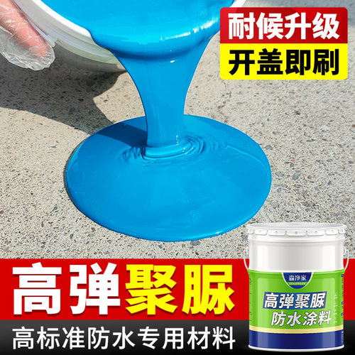 聚脲防水涂料屋顶楼顶外墙室外裂缝补漏J材料天冬纯高弹隔热堵漏