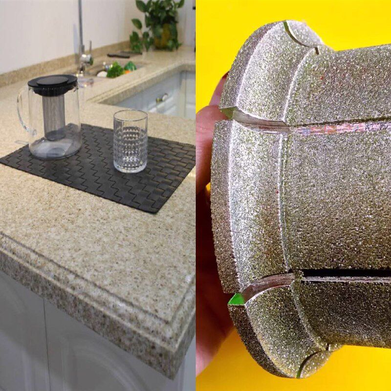 大理石金刚石电镀磨轮石材磨边机线条轮140直径30孔橱柜台面磨轮