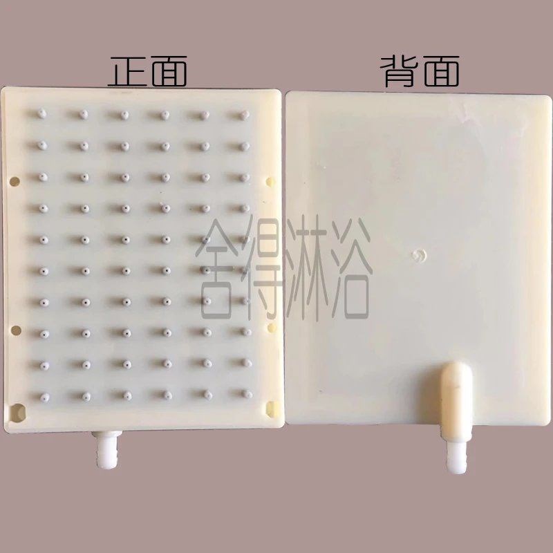 淋浴屏喷嘴卫浴塑料配件花洒套装60孔插H口喷头6*10顶喷连瀑布通