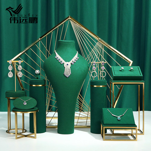 超纤金属创意首饰展示架脖子橱窗陈列道具项链展示架珠宝展示道具