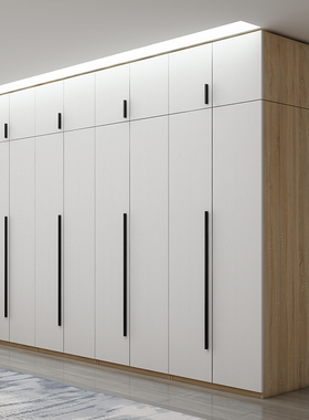 定制平开门衣柜现代简约经济型家用卧室三四门组合衣橱北欧小户型