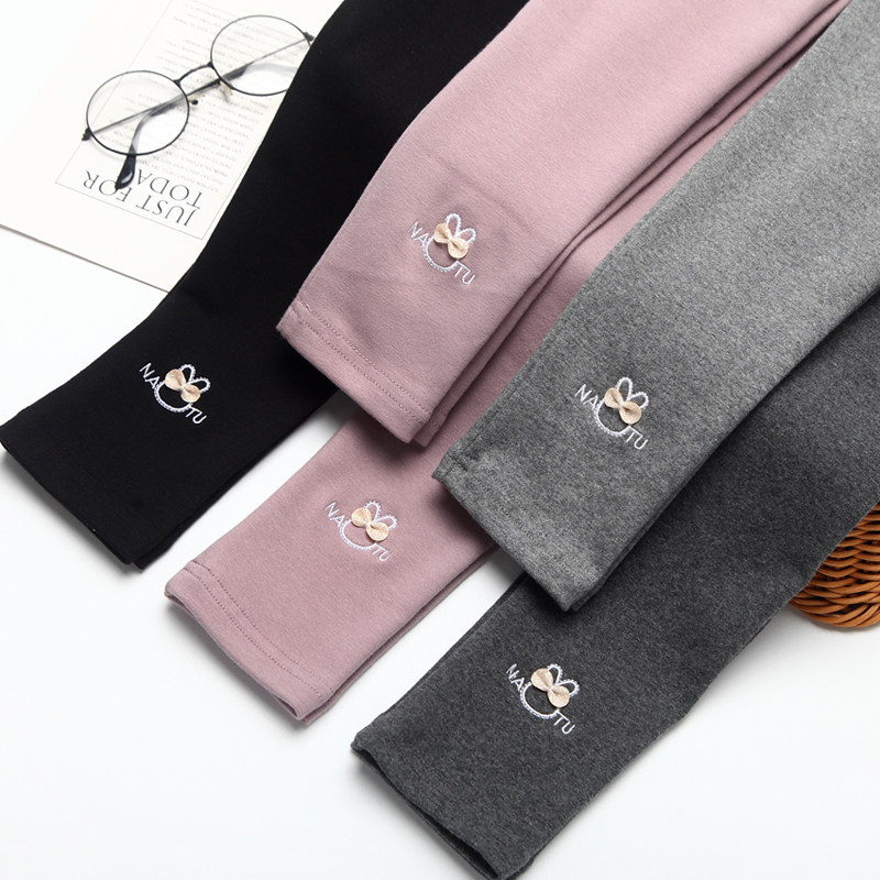 女童春秋打底裤薄款中小童早春季儿童裤子女宝宝韩版洋气外穿长裤