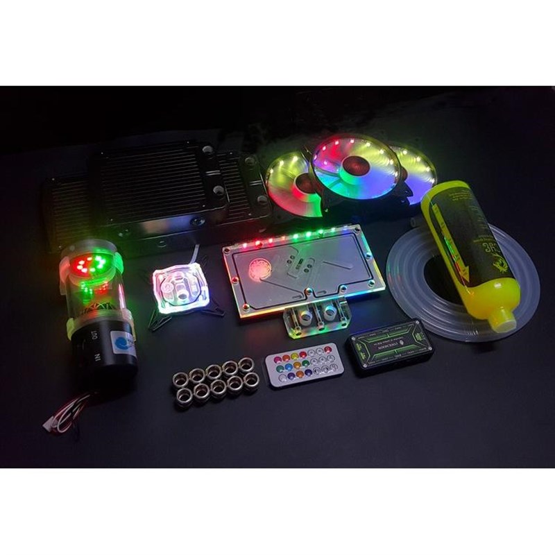 科电 分体式cup694全覆盖卡水冷头电脑管水冷硬套装水冷散热器显D